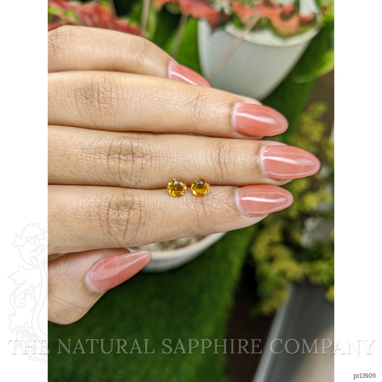 0.88 Ct.Tw. Yellowish Orange Madeira Citrine Pair from Brazil