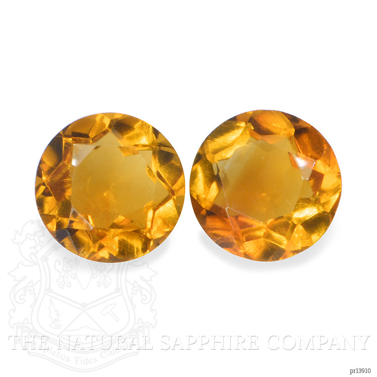 0.78 Ct.Tw. Brownish Orange Madeira Citrine Pair from Brazil