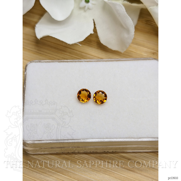 0.78 Ct.Tw. Brownish Orange Madeira Citrine Pair from Brazil