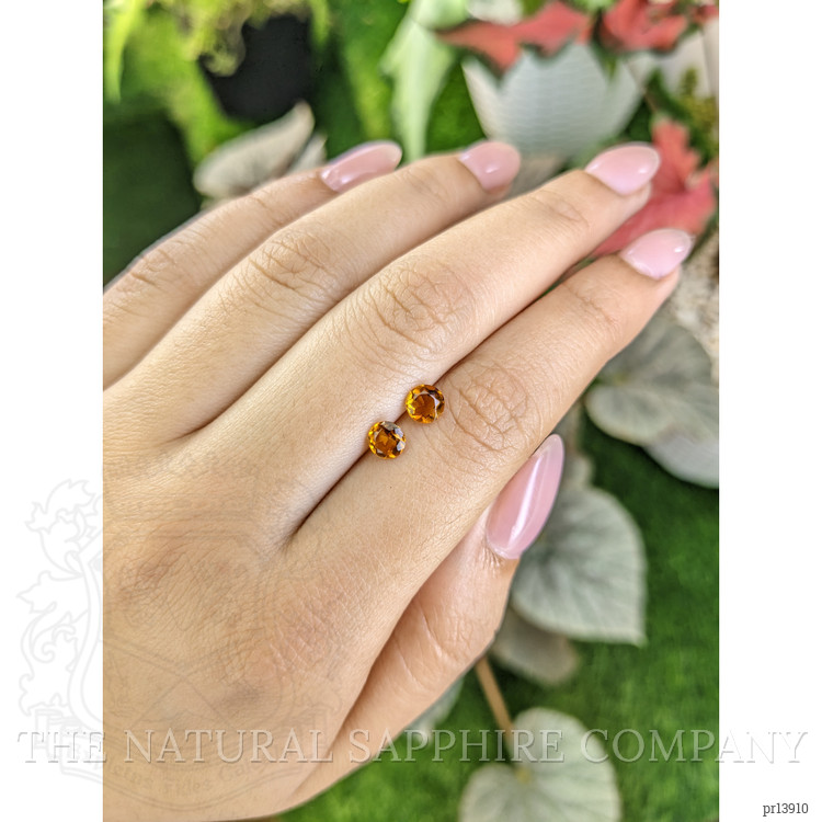 0.78 Ct.Tw. Brownish Orange Madeira Citrine Pair from Brazil