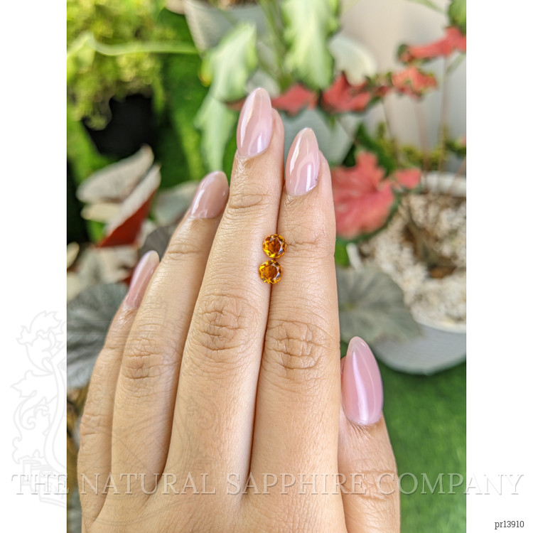 0.78 Ct.Tw. Brownish Orange Madeira Citrine Pair from Brazil