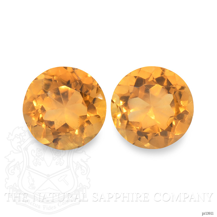 0.92 Ct.Tw. Yellowish Orange Madeira Citrine Pair from Brazil