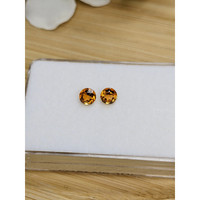 0.92 Ct.Tw.Total Carat Weight Yellowish Orange Madeira Citrine Pair from Brazil Life Style