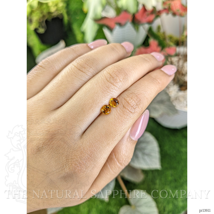 0.92 Ct.Tw. Yellowish Orange Madeira Citrine Pair from Brazil