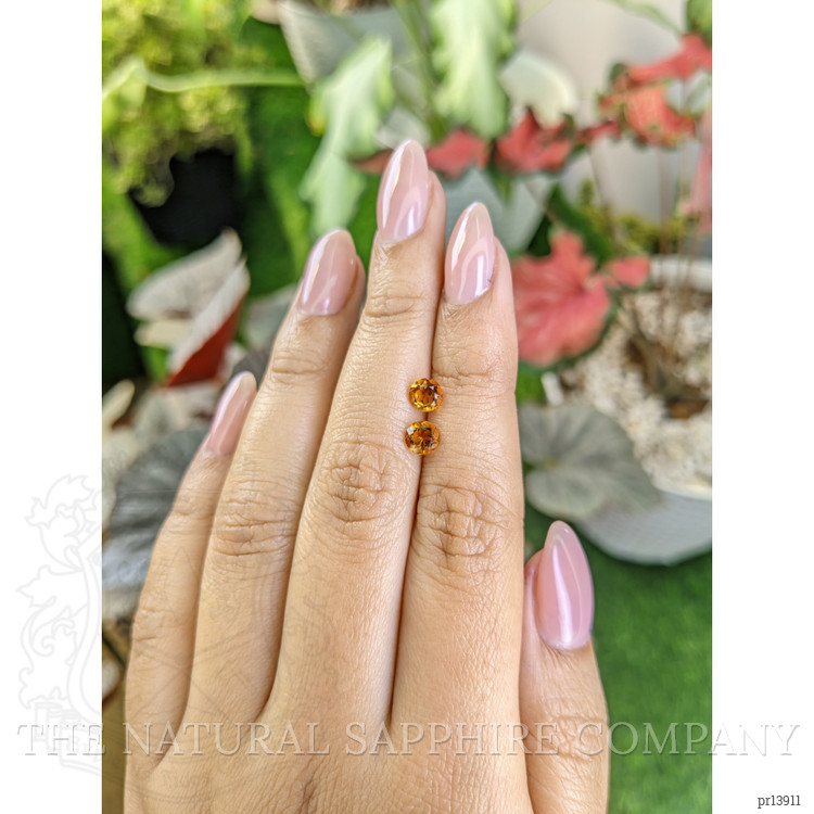 0.92 Ct.Tw. Yellowish Orange Madeira Citrine Pair from Brazil