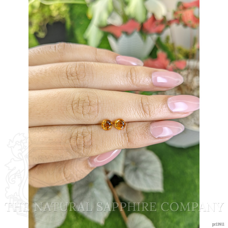 0.92 Ct.Tw. Yellowish Orange Madeira Citrine Pair from Brazil