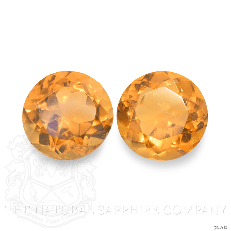 0.90 Ct.Tw. Yellowish Orange Madeira Citrine Pair from Brazil