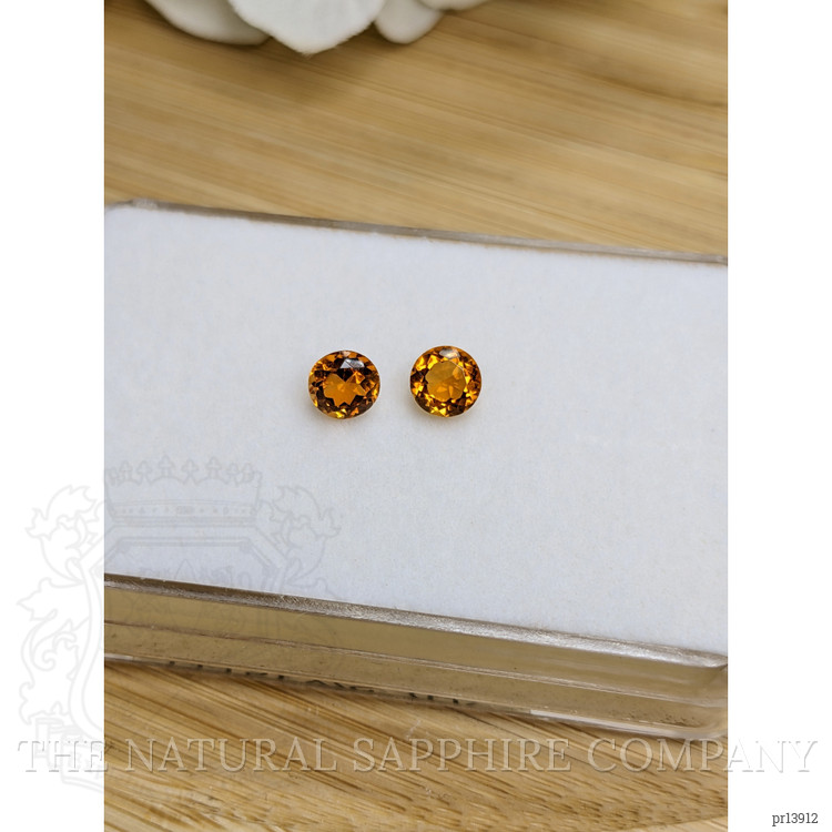0.90 Ct.Tw. Yellowish Orange Madeira Citrine Pair from Brazil