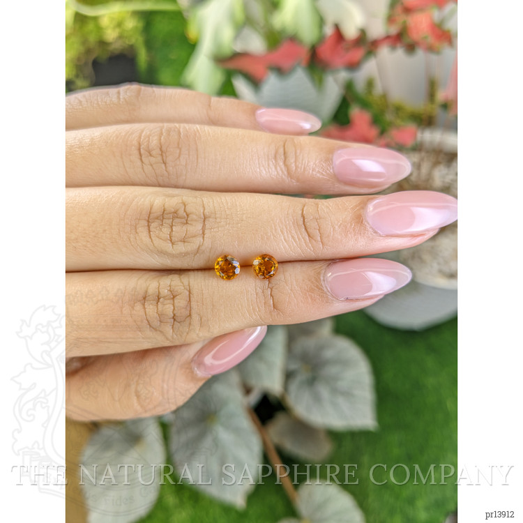 0.90 Ct.Tw. Yellowish Orange Madeira Citrine Pair from Brazil