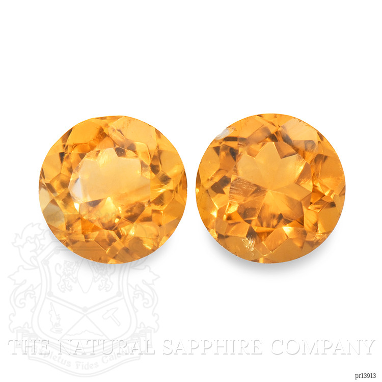 0.98 Ct.Tw. Yellowish Orange Madeira Citrine Pair from Brazil