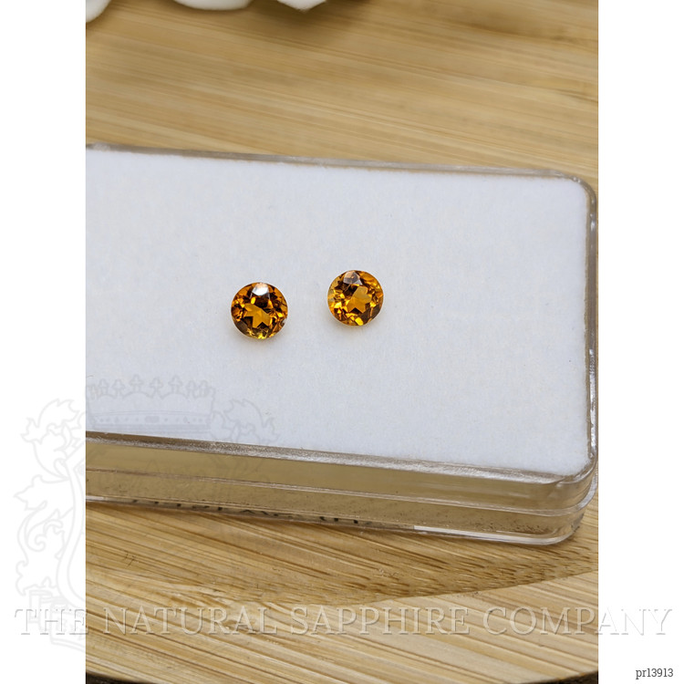 0.98 Ct.Tw. Yellowish Orange Madeira Citrine Pair from Brazil