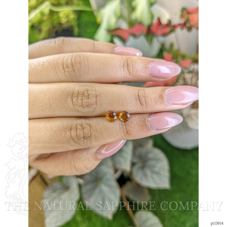 0.87 Ct.Tw. Yellowish Orange Madeira Citrine Pair from Brazil