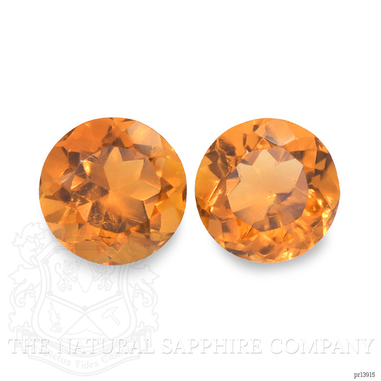 0.97 Ct.Tw. Reddish Orange Madeira Citrine Pair from Brazil