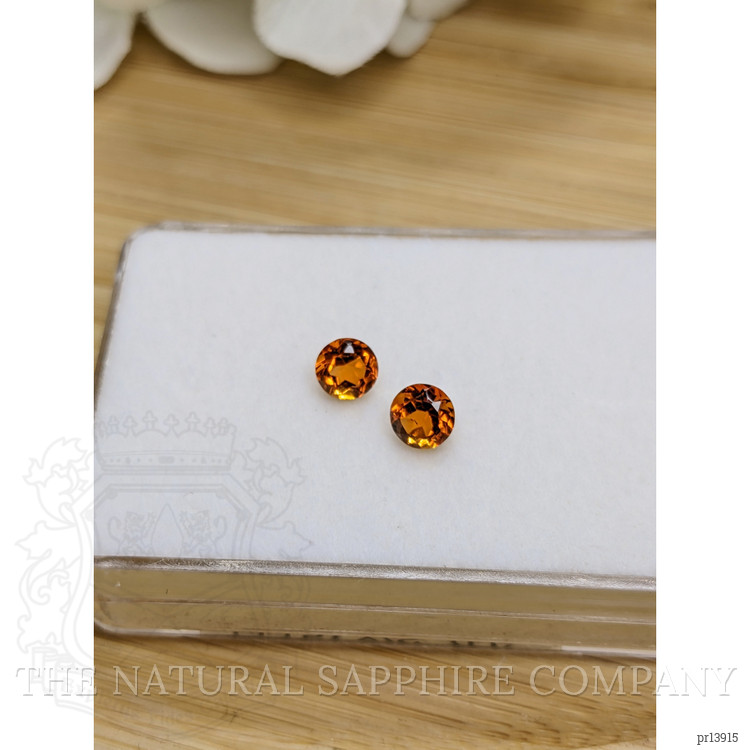 0.97 Ct.Tw. Reddish Orange Madeira Citrine Pair from Brazil