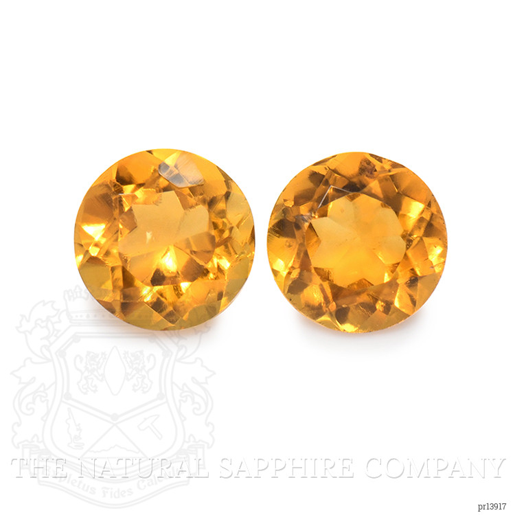 0.90 Ct.Tw. Yellowish Orange Madeira Citrine Pair from Brazil