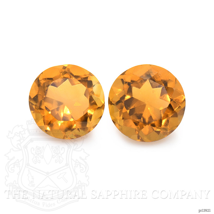 0.97 Ct.Tw. Yellowish Orange Madeira Citrine Pair from Brazil