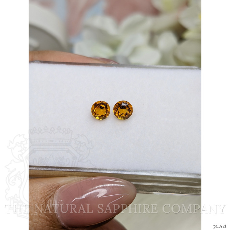 0.97 Ct.Tw. Yellowish Orange Madeira Citrine Pair from Brazil