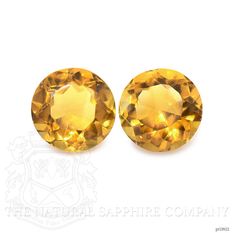 0.91 Ct.Tw. Yellowish Orange Madeira Citrine Pair from Brazil