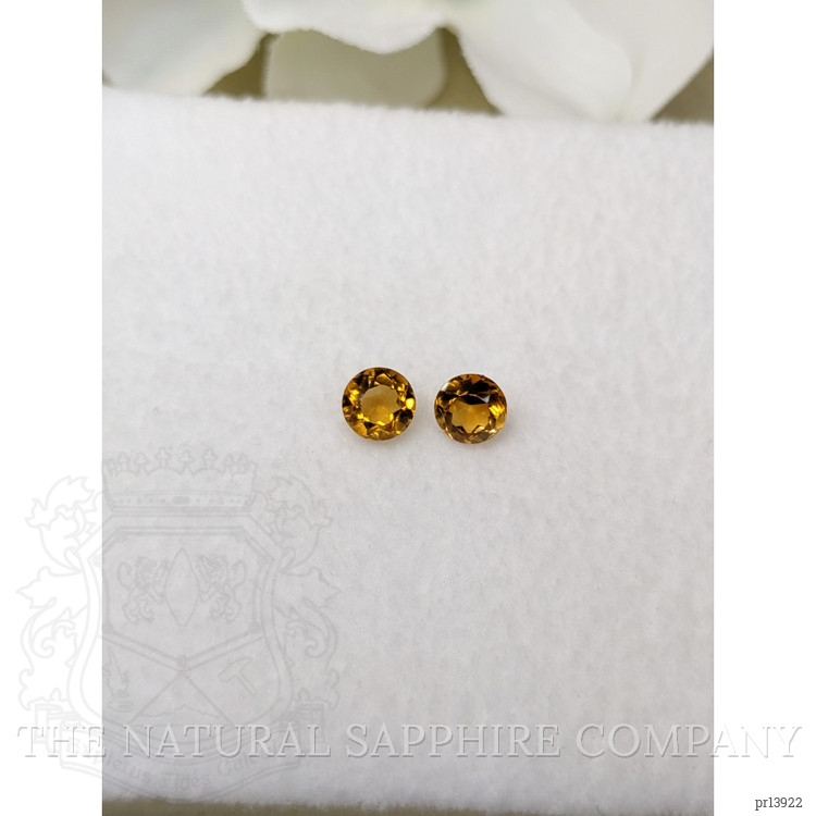 0.91 Ct.Tw. Yellowish Orange Madeira Citrine Pair from Brazil