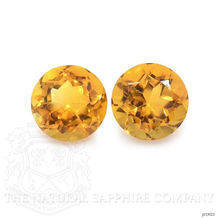 0.98 Ct.Tw. Yellowish Orange Madeira Citrine Pair from Brazil