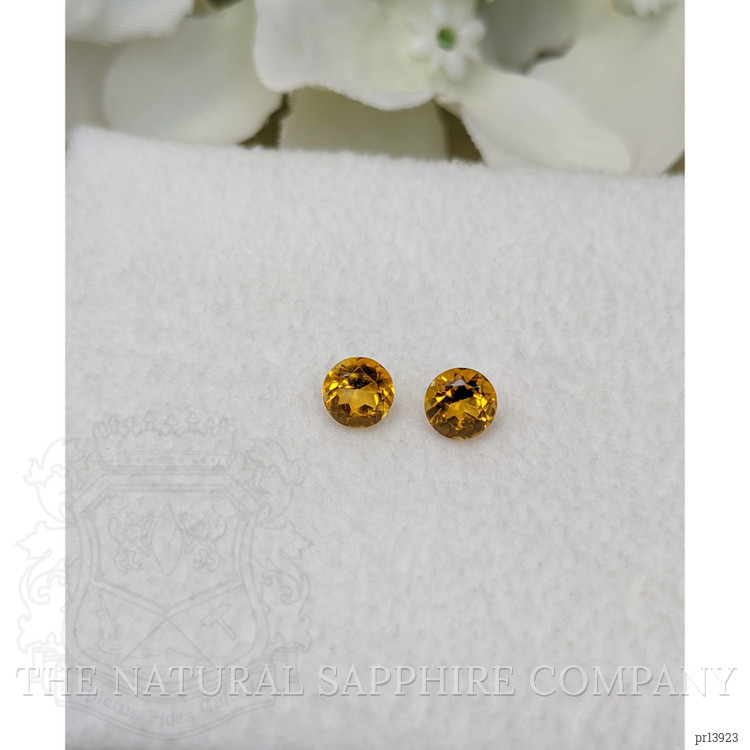 0.98 Ct.Tw. Yellowish Orange Madeira Citrine Pair from Brazil