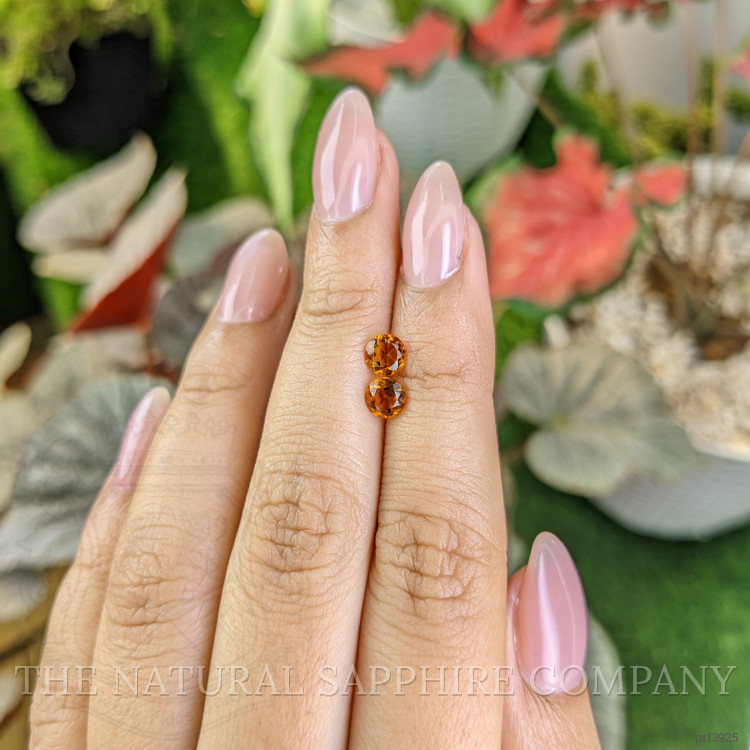 0.88 Ct.Tw. Reddish Orange Madeira Citrine Pair from Brazil