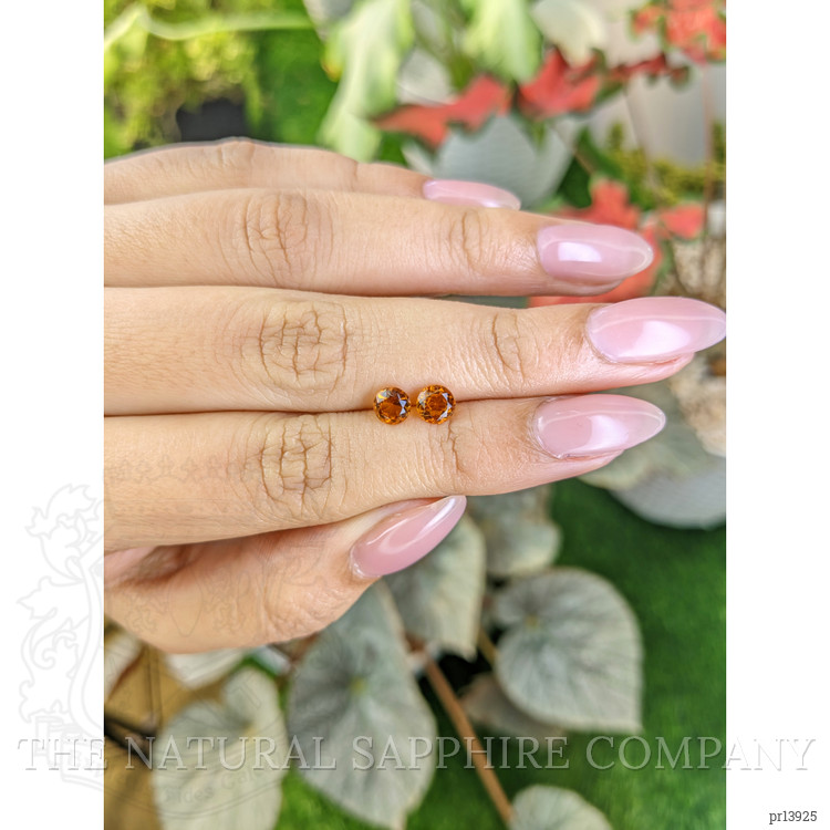 0.88 Ct.Tw. Reddish Orange Madeira Citrine Pair from Brazil