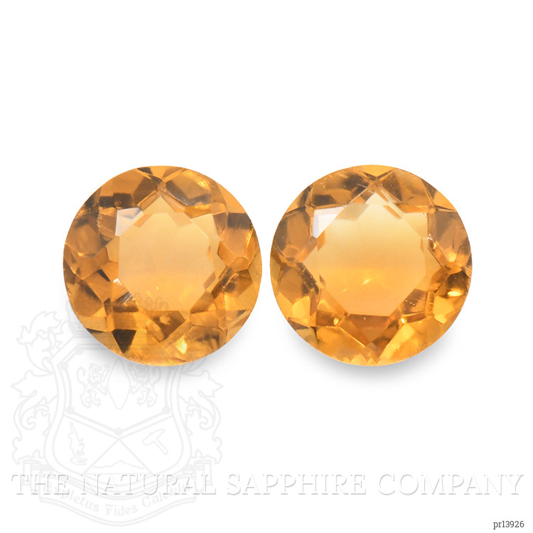 0.78 Ct.Tw. Yellowish Orange Madeira Citrine Pair from Brazil