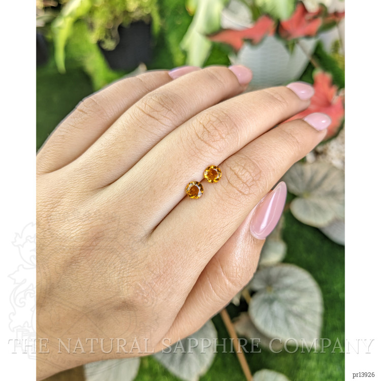 0.78 Ct.Tw. Yellowish Orange Madeira Citrine Pair from Brazil