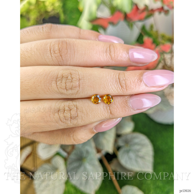 0.78 Ct.Tw. Yellowish Orange Madeira Citrine Pair from Brazil