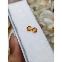 0.78 Ct.Tw.Total Carat Weight Yellowish Orange Madeira Citrine Pair from Brazil Life Style