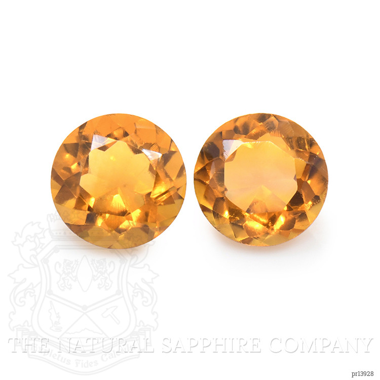0.91 Ct.Tw. Orange Madeira Citrine Pair from Brazil