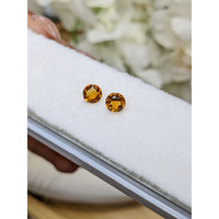 0.91 Ct.Tw.Total Carat Weight Orange Madeira Citrine Pair from Brazil Life Style