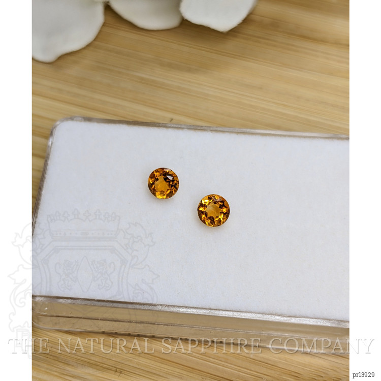 0.82 Ct.Tw. Orange Madeira Citrine Pair from Brazil