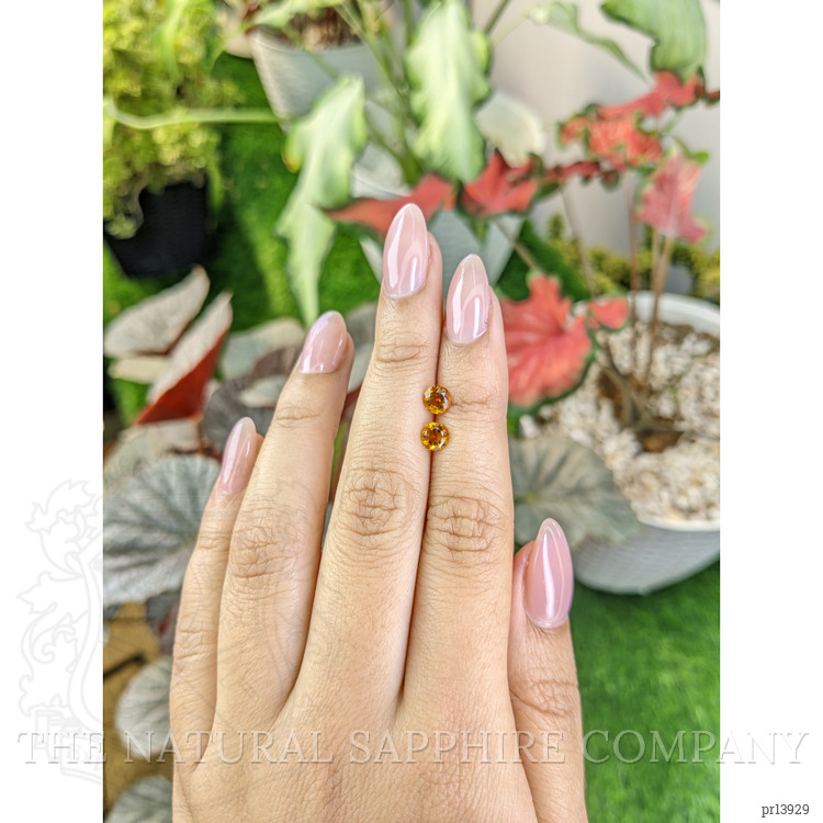 0.82 Ct.Tw. Orange Madeira Citrine Pair from Brazil