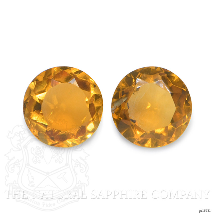 0.84 Ct.Tw. Yellowish Orange Madeira Citrine Pair from Brazil