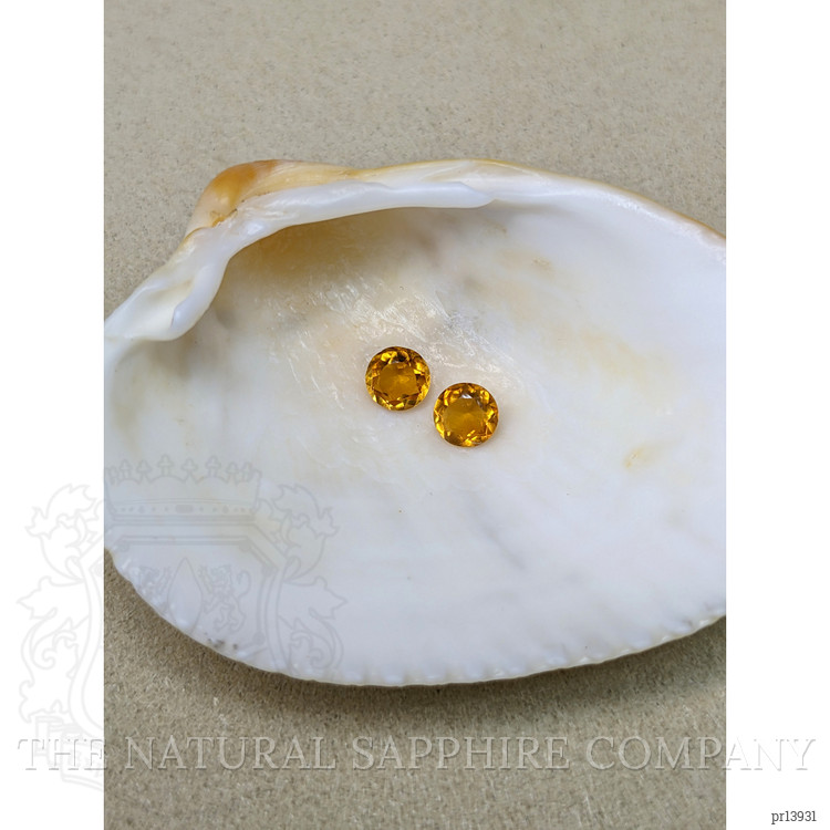 0.84 Ct.Tw. Yellowish Orange Madeira Citrine Pair from Brazil