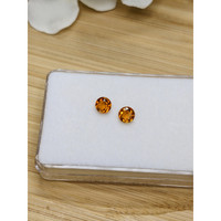 0.80 Ct.Tw.Total Carat Weight Orange Madeira Citrine Pair from Brazil Life Style