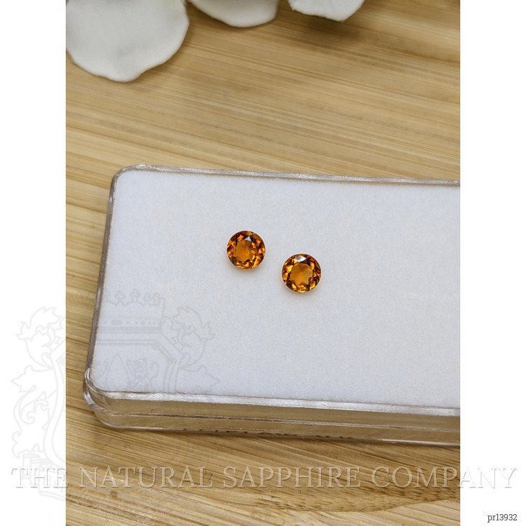 0.80 Ct.Tw. Orange Madeira Citrine Pair from Brazil