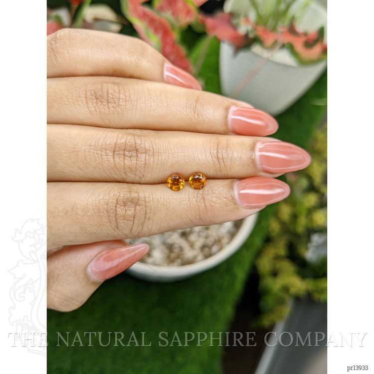 0.83 Ct.Tw. Orange Madeira Citrine Pair from Brazil