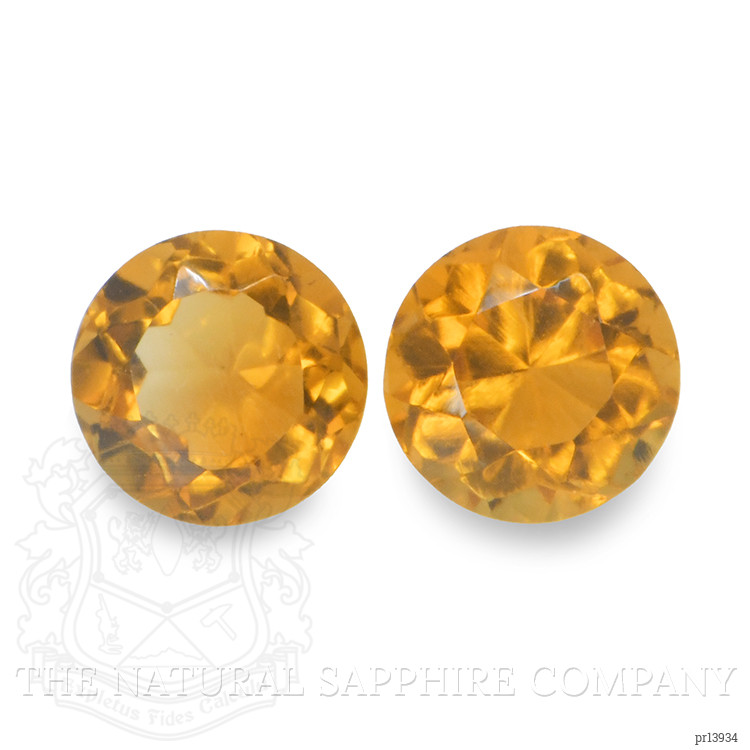 0.98 Ct.Tw. Yellowish Orange Madeira Citrine Pair from Brazil