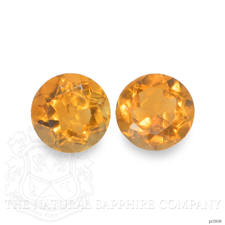 0.86 Ct.Tw. Yellowish Orange Madeira Citrine Pair from Brazil