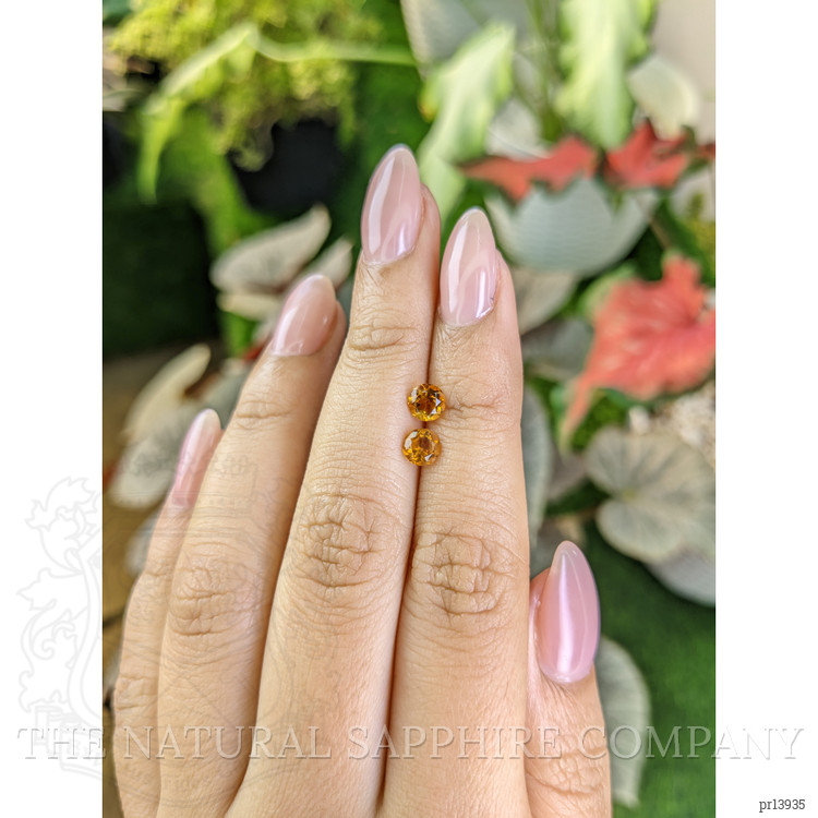 0.86 Ct.Tw. Yellowish Orange Madeira Citrine Pair from Brazil