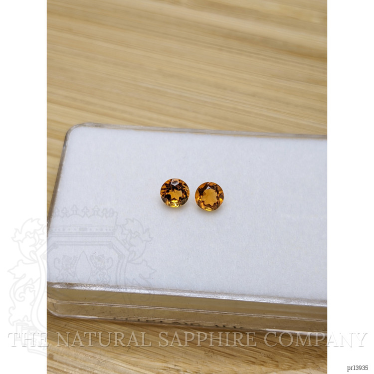 0.86 Ct.Tw. Yellowish Orange Madeira Citrine Pair from Brazil