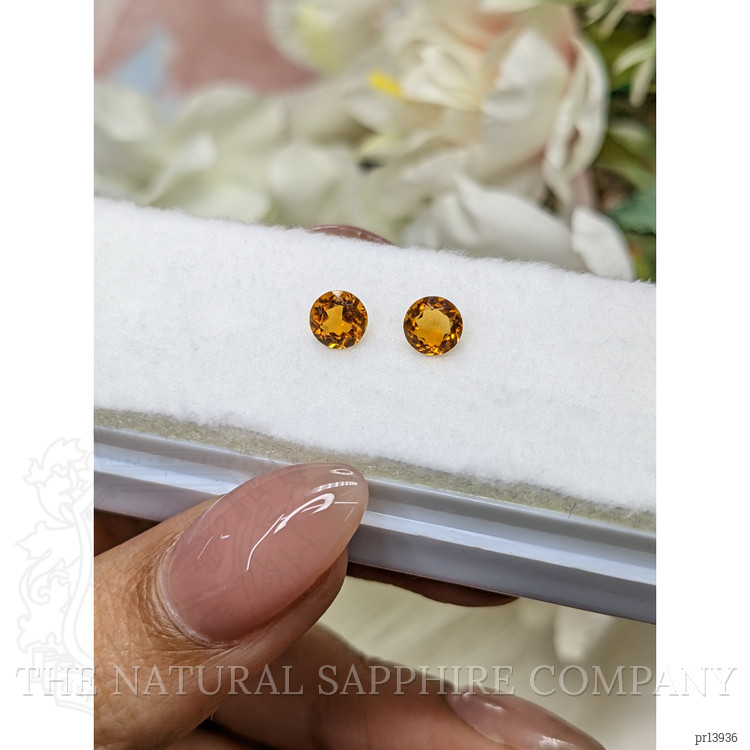 0.85 Ct.Tw. Orange Madeira Citrine Pair from Brazil