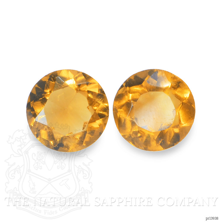 0.82 Ct.Tw. Yellowish Orange Madeira Citrine Pair from Brazil