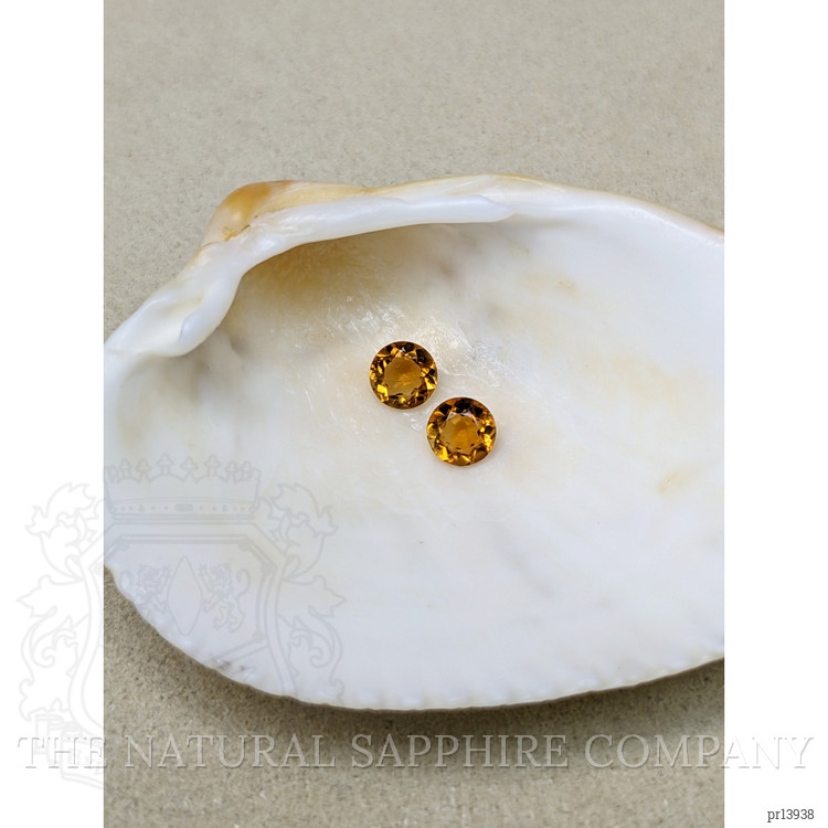 0.82 Ct.Tw. Yellowish Orange Madeira Citrine Pair from Brazil