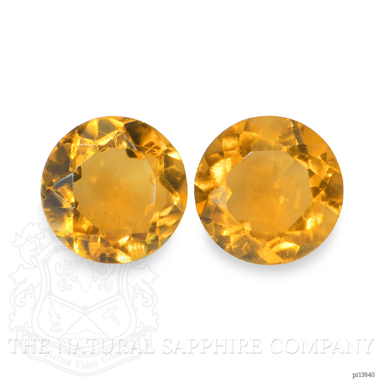 0.81 Ct.Tw. Yellowish Orange Madeira Citrine Pair from Brazil