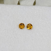 0.81 Ct.Tw.Total Carat Weight Yellowish Orange Madeira Citrine Pair from Brazil Life Style