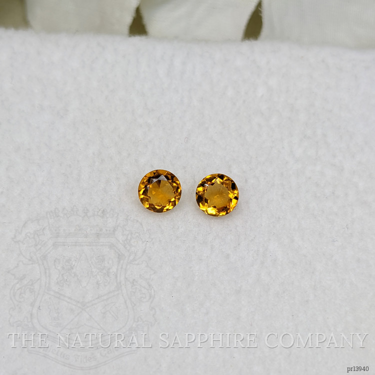 0.81 Ct.Tw. Yellowish Orange Madeira Citrine Pair from Brazil